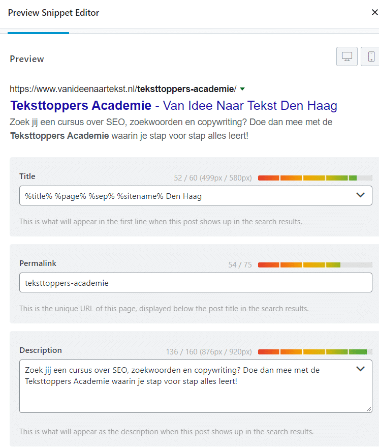Meta-omschrijving optimaliseren voor seo: zo doe je het 2 Voorbeeld meta omschrijving